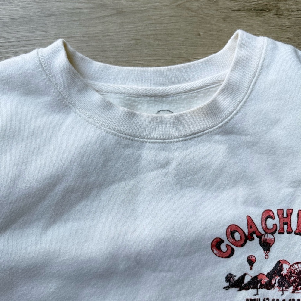 Coachella 2024 Pullover Crewneck Sweatshirt Official Gear Cream Size Medium - Picture 5 of 11